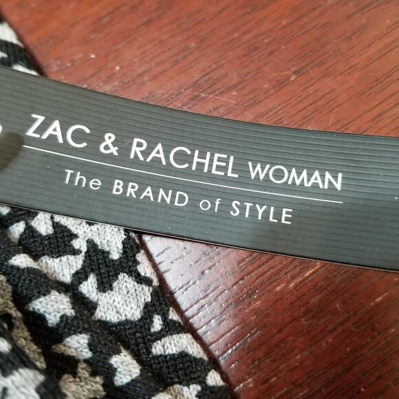 Zac & Rachel Woman Black & Gray Tunic Hi-Low Hem 3/4 Sleeves Boat Neck Size 2X - Picture 6 of 9